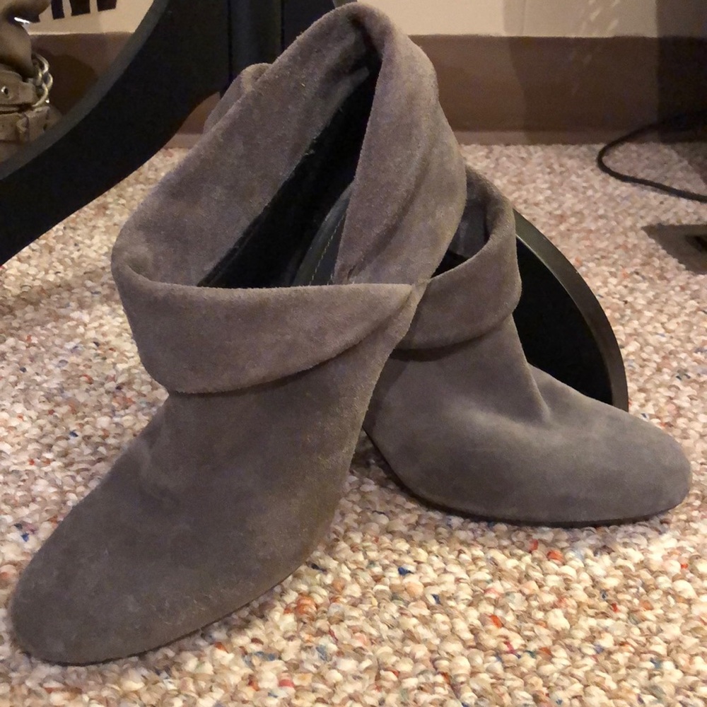 Beautiful grey suede booties
